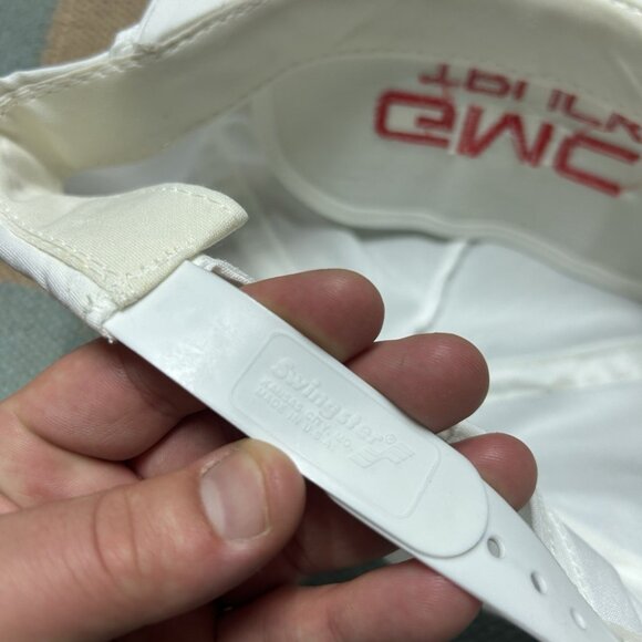 Vintage 80s SnapBack hat cap Chevy truck embroidered swingster white USA made - Picture 7 of 8